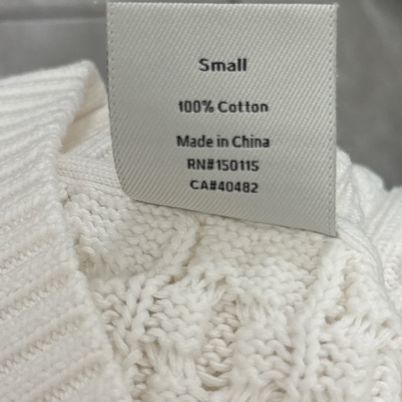 Varley Cream V-Neck Cable Knit Sweater Vest - Picture 5 of 6